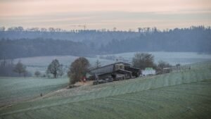 Farm stay countryside landscape for slow food travel