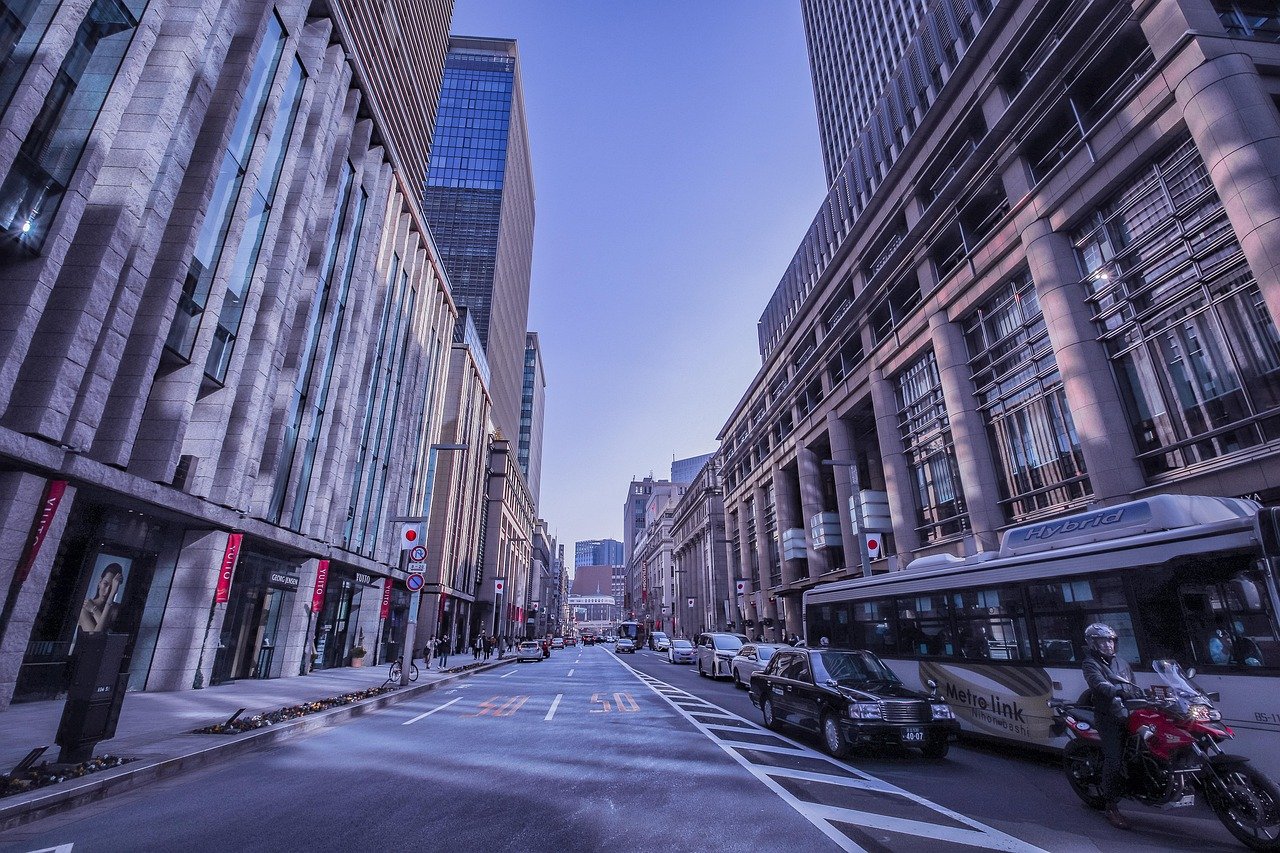 Japanese city street - planning a long-term stay in Japan